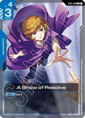 A Show of Resolve, Edition Beta