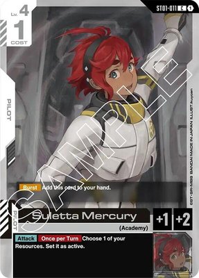 Suletta Mercury, Starter Deck 01: Heroic Beginnings