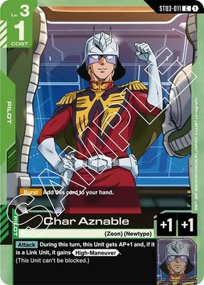 Char Aznable, Starter Deck 03: Zeon's Rush