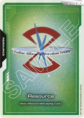 Resource (RP-018) (ZAFT), Promotional Resource Tokens