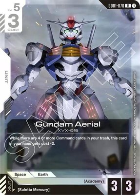 Gundam Aerial (Store Tournament Participant Pack 01), Gundam Promotional Cards