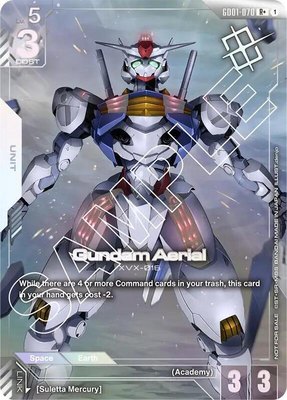 Gundam Aerial (Store Tournament Winner Pack 01), Gundam Promotional Cards
