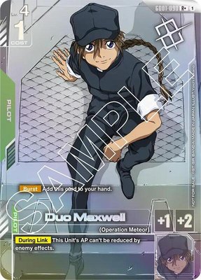 Duo Maxwell (Store Tournament Winner Pack 01), Gundam Promotional Cards