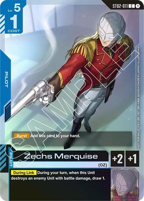 Zechs Merquise (Championship Participation Pack 01), Gundam Promotional Cards