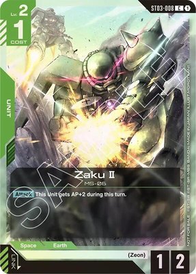 Zaku II (Championship Participation Pack 01), Gundam Promotional Cards