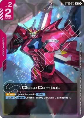 Close Combat (Championship Participation Pack 01), Gundam Promotional Cards