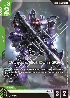 Ortega's Rick Dom (GQ) (C+), Starter Deck 06: Clan Unity