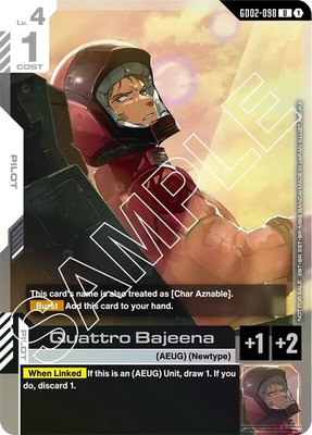 Quattro Bajeena (Store Tournament Participant Pack 02), Gundam Promotional Cards