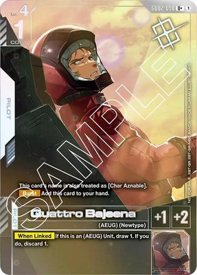 Quattro Bajeena (Store Tournament Winner Pack 02), Gundam Promotional Cards
