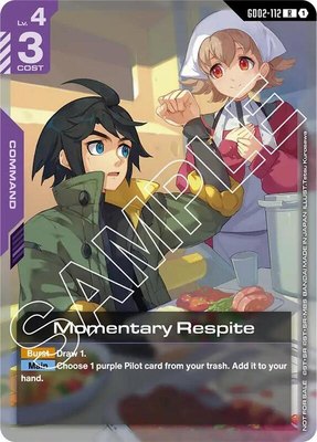 Momentary Respite (Store Tournament Participant Pack 02), Gundam Promotional Cards