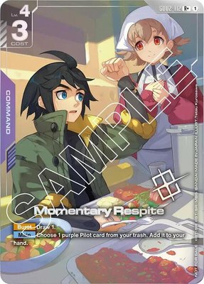 Momentary Respite (Store Tournament Winner Pack 02), Gundam Promotional Cards