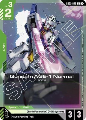 Gundam AGE-1 Normal (GD02-029) (GD02 Release Event), Gundam Promotional Cards