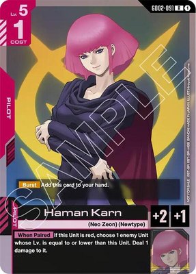 Haman Karn, Gundam Promotional Cards