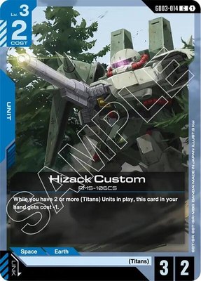 Hizack Custom, Steel Requiem