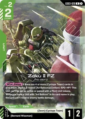 Zaku II FZ, Steel Requiem