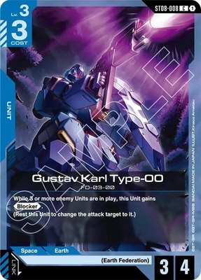 Gustav Karl Type-00, Starter Deck 08: Flash of Radiance