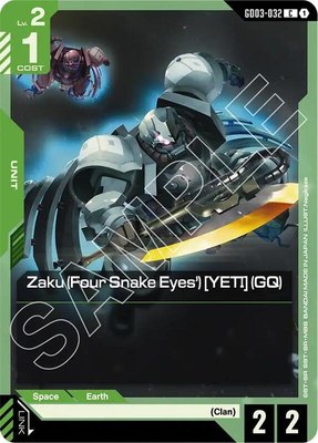 Zaku (Four Snake Eyes') [YETI] (GQ), Steel Requiem