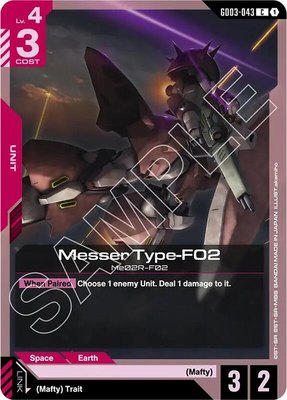 Messer Type-F02, Steel Requiem