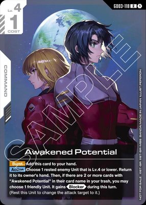 Awakened Potential (Newtype Challenge 2026 Mission 1), Gundam Promotional Cards
