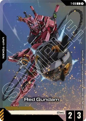 Red Gundam (T-018) Token (Premium Card Collection Gundam Assemble), Gundam Promotional Cards
