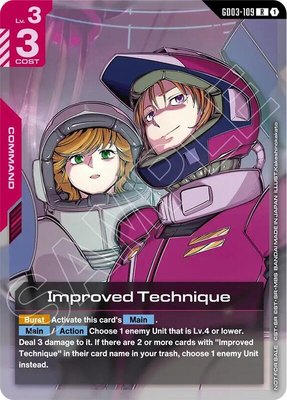 Improved Technique (WCS26-27 Participation Pack Vol.1), Gundam Promotional Cards