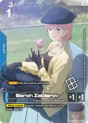 Sarah Zabiarov (Store Tournament Winner Pack 04), Gundam Promotional Cards