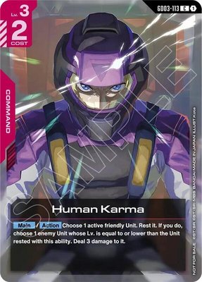 Human Karma (Store Tournament Participant Pack 04), Gundam Promotional Cards