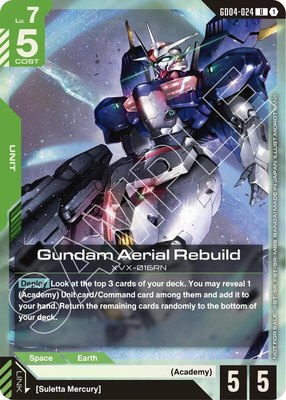 Gundam Aerial Rebuild (GD04 Release Event), Gundam Promotional Cards