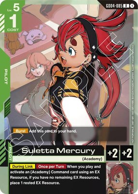 Suletta Mercury (GD04 Release Event), Gundam Promotional Cards