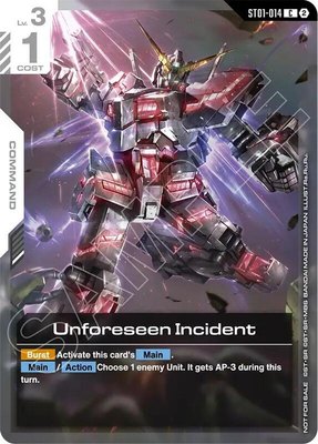 Unforeseen Incident (World Championship Regionals 26-27 Season 1), Gundam Promotional Cards