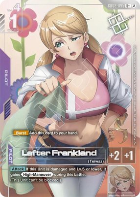 Lafter Frankland (Store Tournament Winner Pack 05), Gundam Promotional Cards