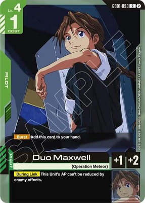 Duo Maxwell, Deck Build Box Freedom Ascension