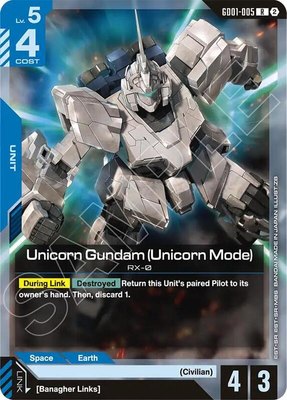 Unicorn Gundam (Unicorn Mode), Deck Build Box Freedom Ascension