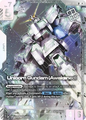 Unicorn Gundam (Awakened) (Newtype Challenge 2026 Mission 4), Gundam Promotional Cards