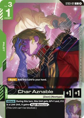 Char Aznable (World Championship Regionals 26-27 Season 2), Gundam Promotional Cards
