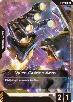 Wire-Guided Arm (T-022) Token (Right Hand) (World Championship Regionals 26-27 Season 2), Gundam Promotional Cards